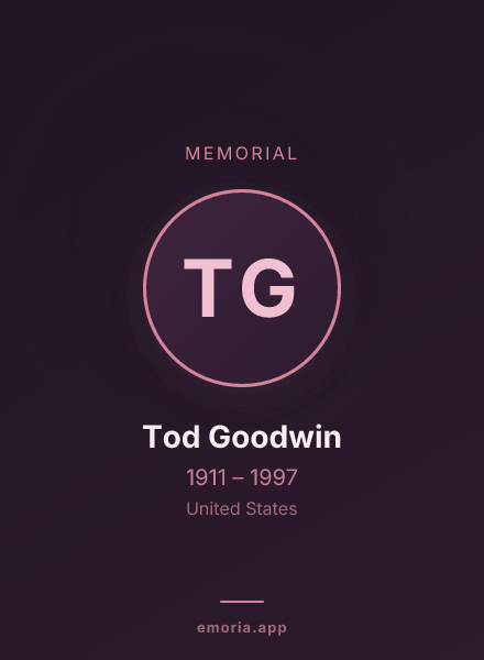 Memorial portrait of Tod Goodwin