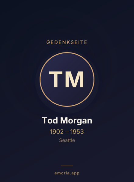 Gedenkportrait von Tod Morgan