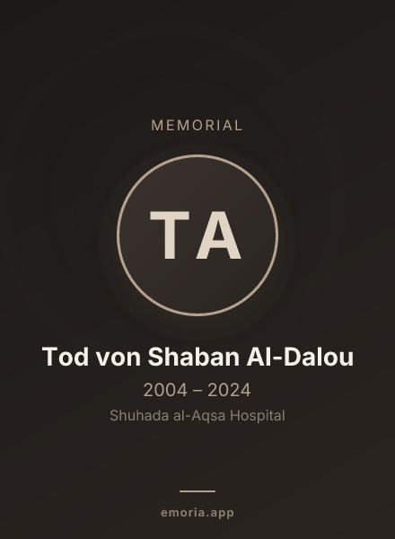 Memorial portrait of Tod von Shaban Al-Dalou
