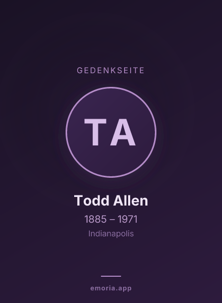 Gedenkportrait von Todd Allen