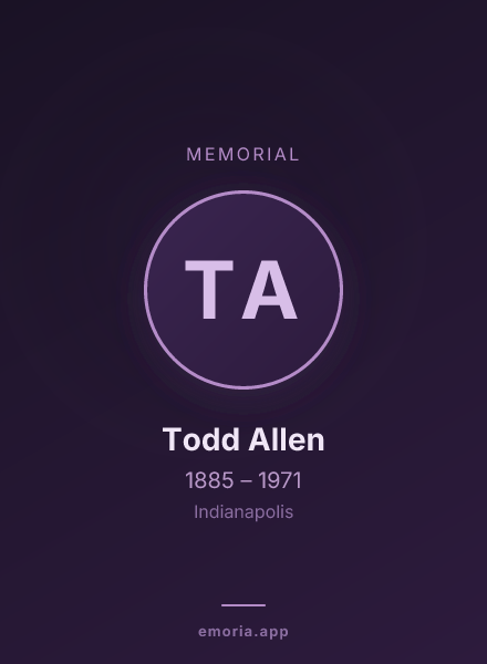 Memorial portrait of Todd Allen