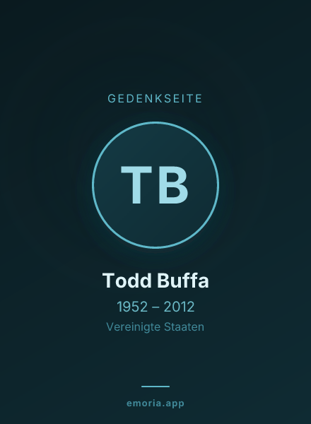 Gedenkportrait von Todd Buffa