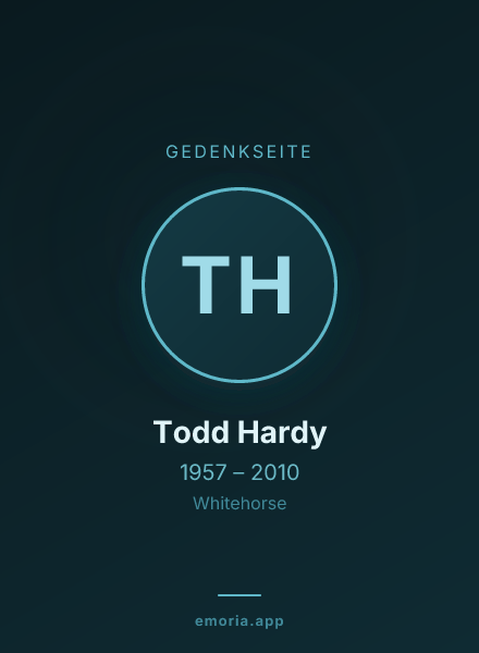 Gedenkportrait von Todd Hardy