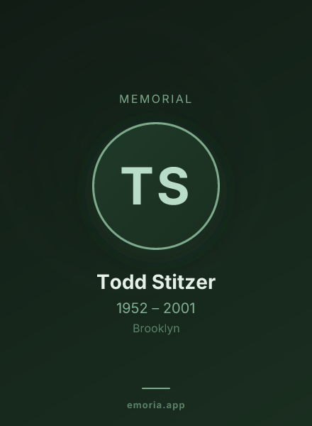 Memorial portrait of Todd Stitzer