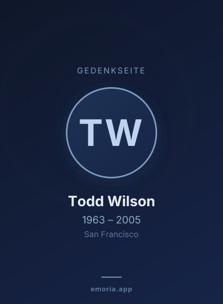 Gedenkportrait von Todd Wilson