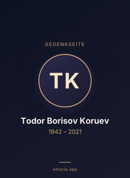 Gedenkportrait von Todor Borisov Koruev