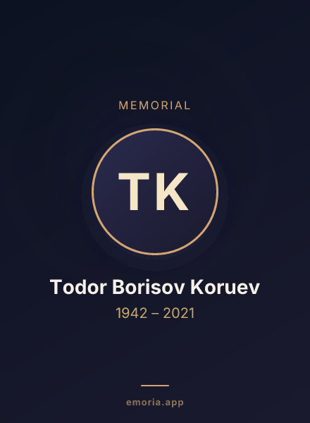Memorial portrait of Todor Borisov Koruev