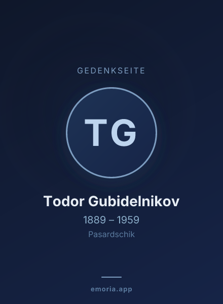 Gedenkportrait von Todor Gubidelnikov