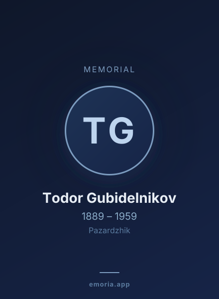 Memorial portrait of Todor Gubidelnikov