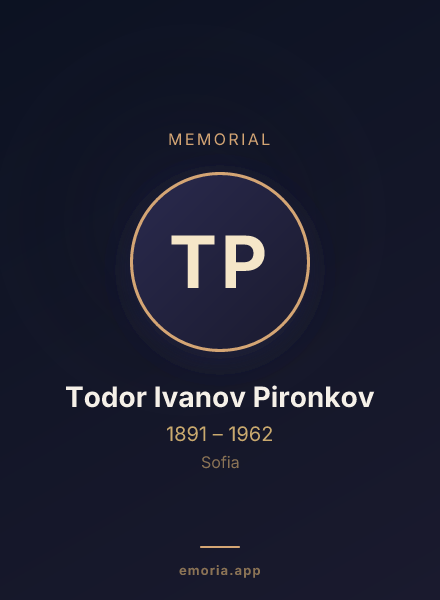 Memorial portrait of Todor Ivanov Pironkov