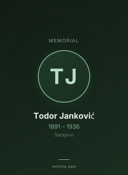 Memorial portrait of Todor Janković