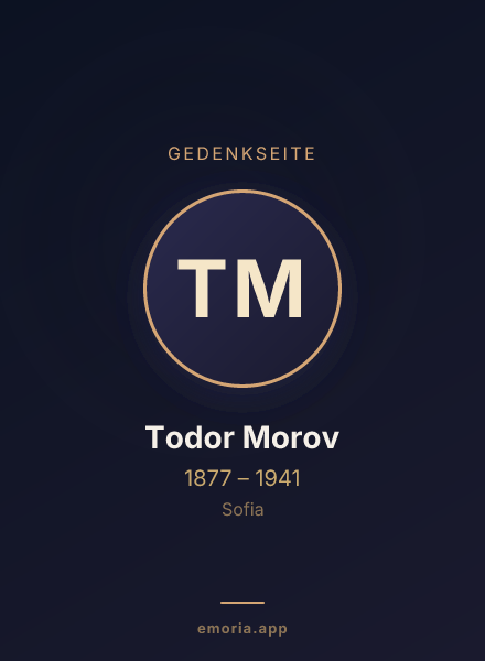 Gedenkportrait von Todor Morov