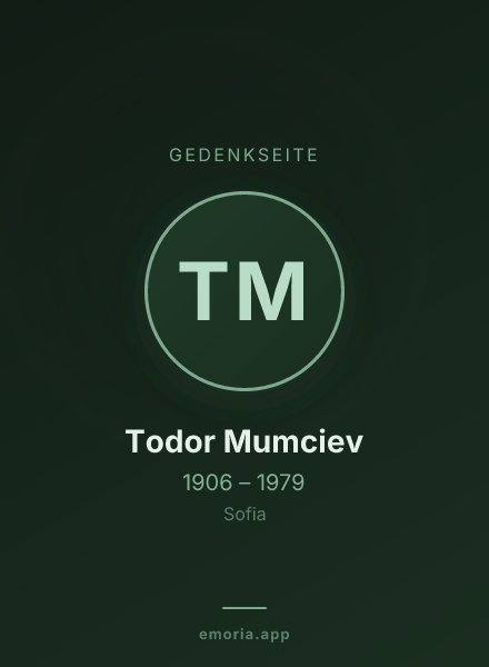 Gedenkportrait von Todor Mumciev