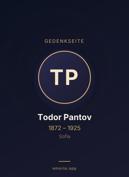 Gedenkportrait von Todor Pantov