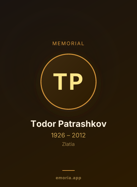 Memorial portrait of Todor Patrashkov