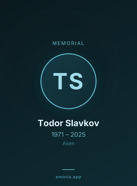 Memorial portrait of Todor Slavkov