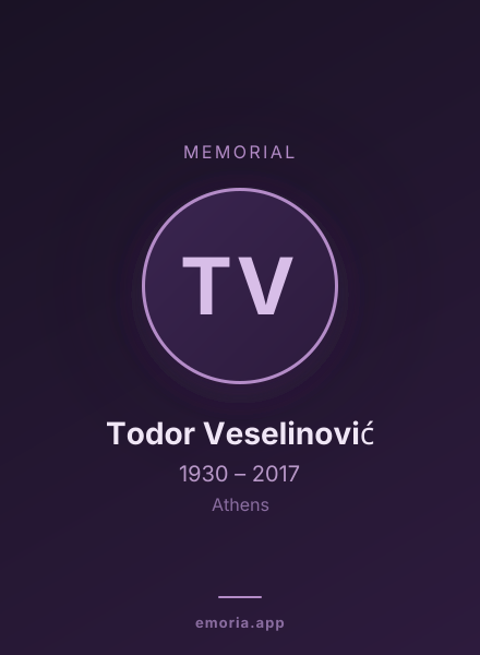 Memorial portrait of Todor Veselinović