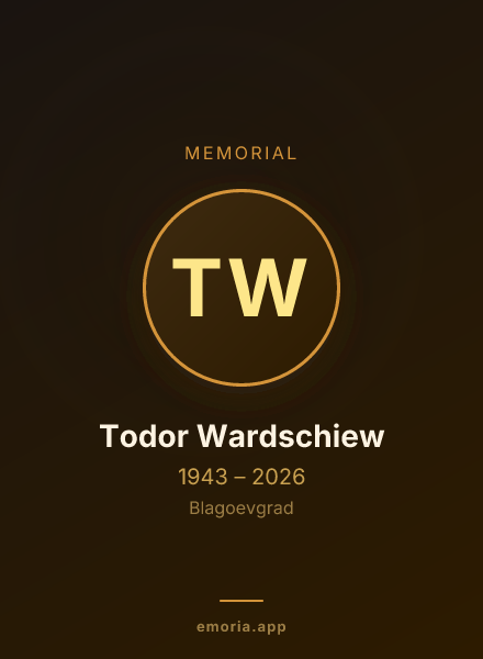 Memorial portrait of Todor Wardschiew