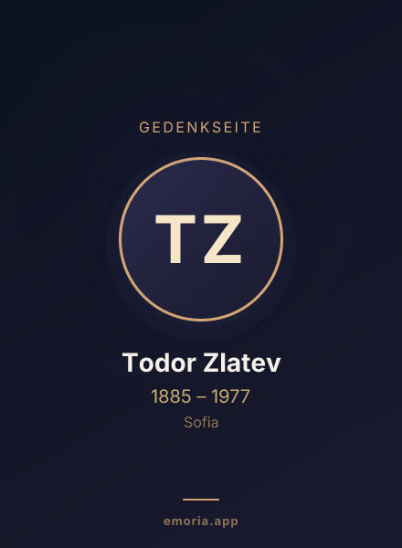 Gedenkportrait von Todor Zlatev