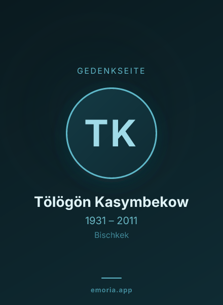 Gedenkportrait von Tölögön Kasymbekow