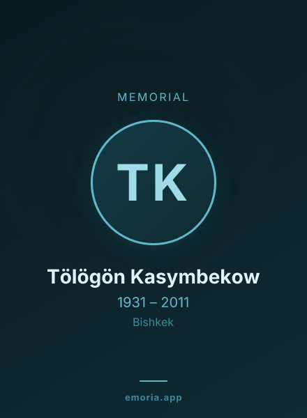 Memorial portrait of Tölögön Kasymbekow