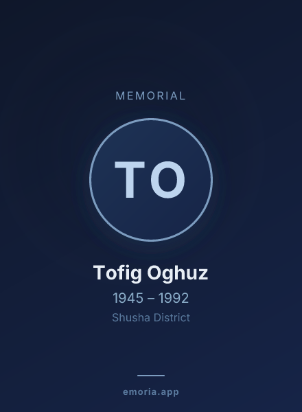 Memorial portrait of Tofig Oghuz