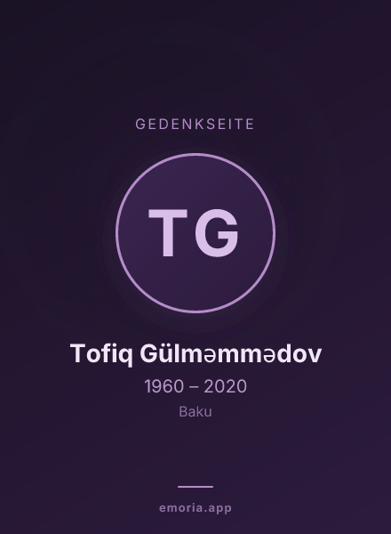 Gedenkportrait von Tofiq Gülməmmədov