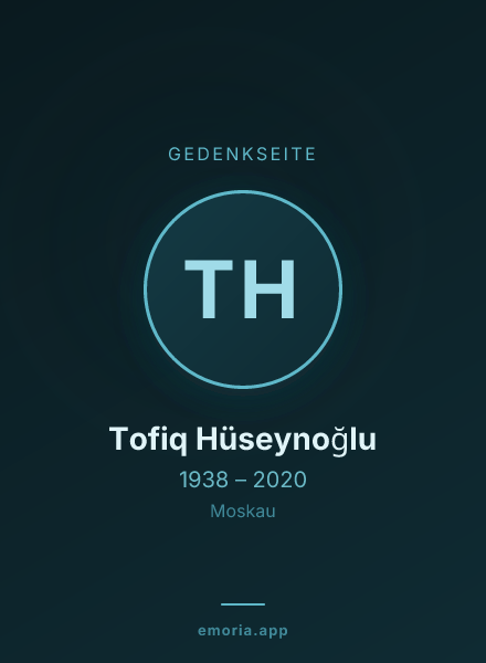 Gedenkportrait von Tofiq Hüseynoğlu