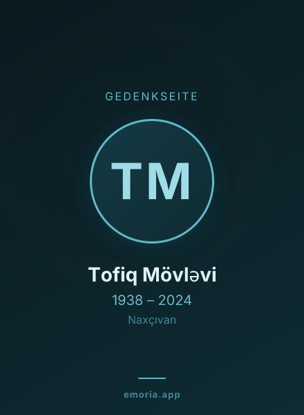 Gedenkportrait von Tofiq Mövləvi