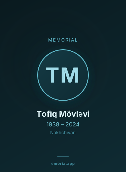Memorial portrait of Tofiq Mövləvi