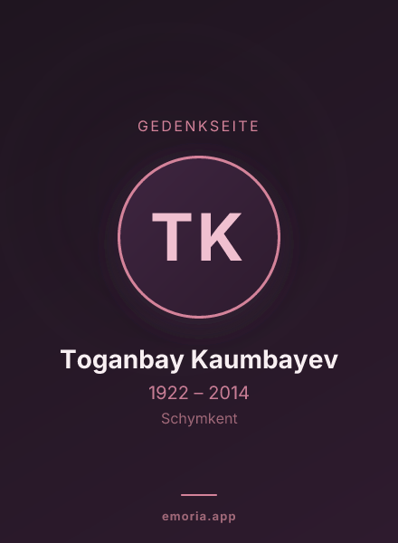 Gedenkportrait von Toganbay Kaumbayev