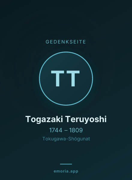 Gedenkportrait von Togazaki Teruyoshi