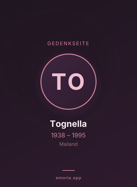Gedenkportrait von Tognella