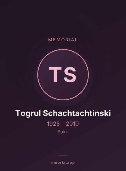 Memorial portrait of Togrul Schachtachtinski