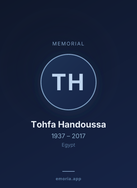 Memorial portrait of Tohfa Handoussa