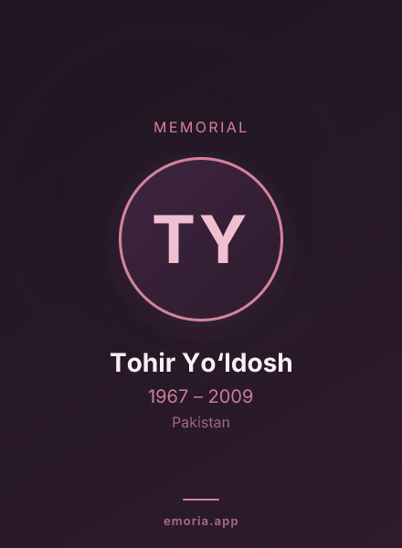 Memorial portrait of Tohir Yo‘ldosh