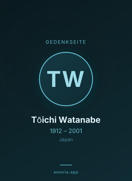 Gedenkportrait von Tōichi Watanabe