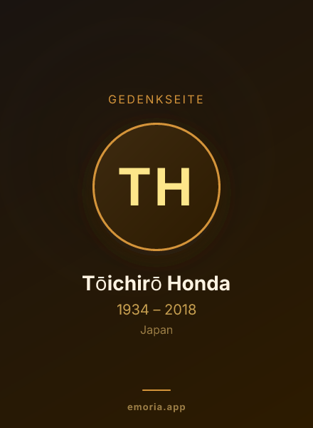 Gedenkportrait von Tōichirō Honda
