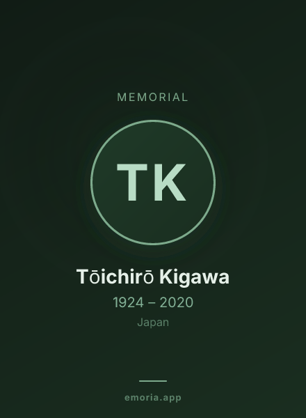 Memorial portrait of Tōichirō Kigawa