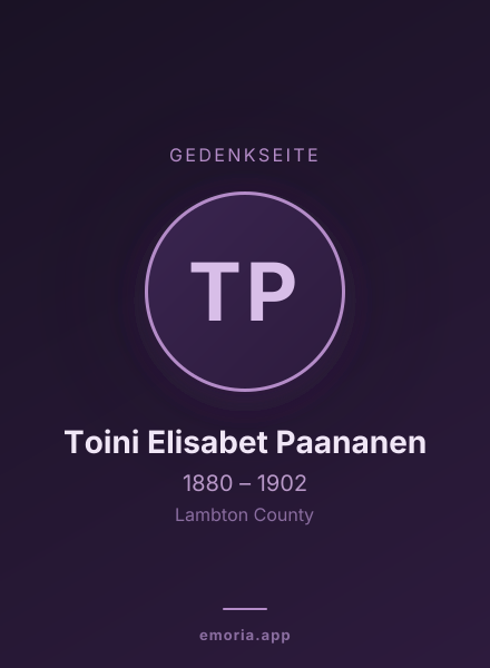 Gedenkportrait von Toini Elisabet Paananen