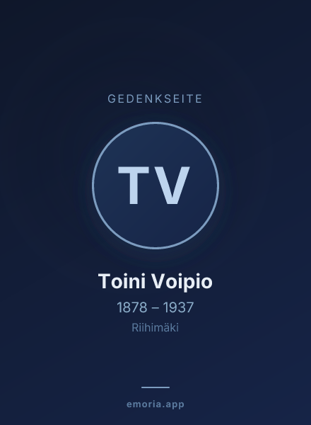 Gedenkportrait von Toini Voipio