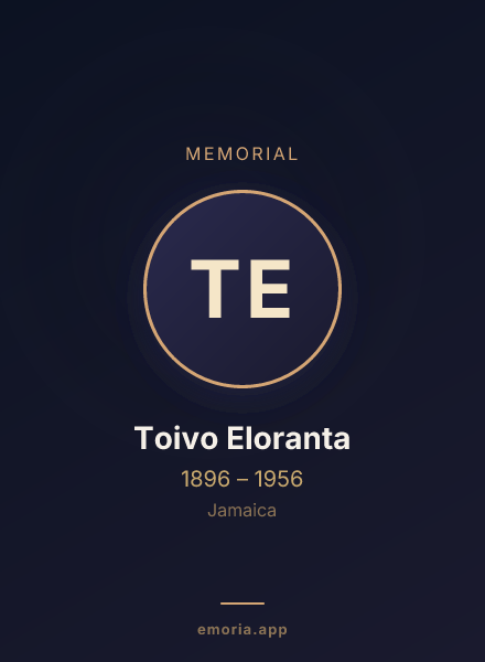 Memorial portrait of Toivo Eloranta