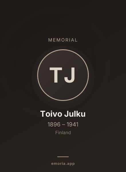 Memorial portrait of Toivo Julku