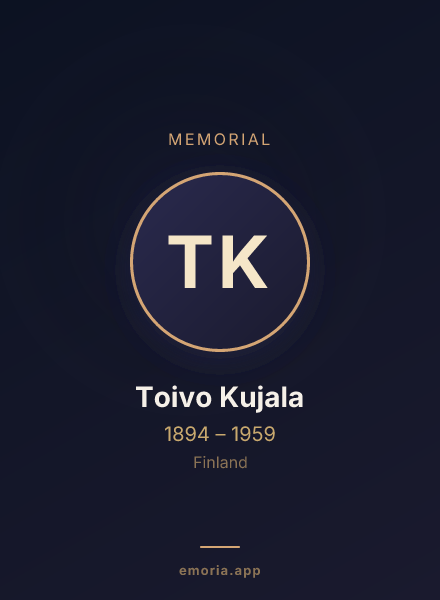 Memorial portrait of Toivo Kujala