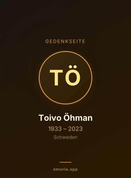 Gedenkportrait von Toivo Öhman