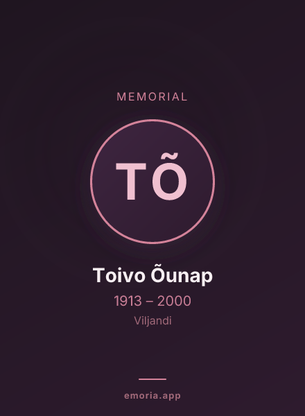 Memorial portrait of Toivo Õunap