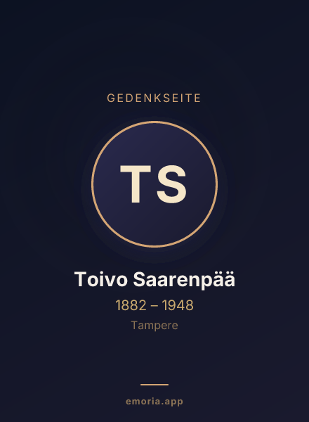Gedenkportrait von Toivo Saarenpää