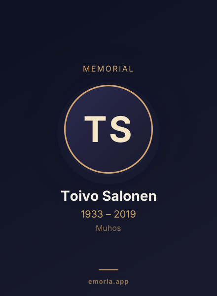 Memorial portrait of Toivo Salonen
