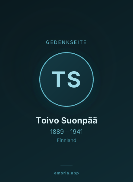 Gedenkportrait von Toivo Suonpää
