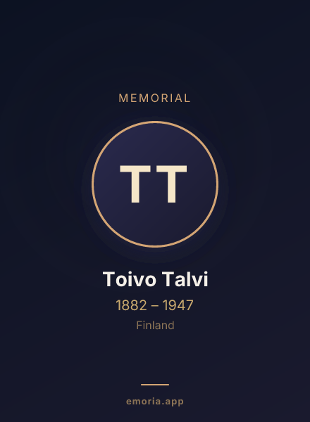 Memorial portrait of Toivo Talvi
